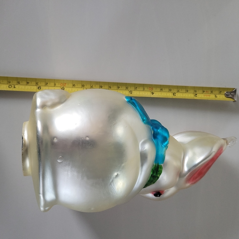 DEPT 56 Bunny  Hand-blown & Hand Painted Mercury Glass (9 inches tall) - Picture 9 of 12